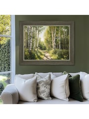 Art Marketing Multicoloured Dream in Green Wall Art - Image 1 of 4