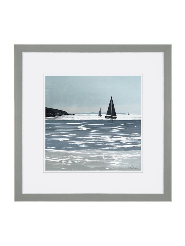 Art Marketing Blue Sparkling Sand Wall Art - Image 4 of 4