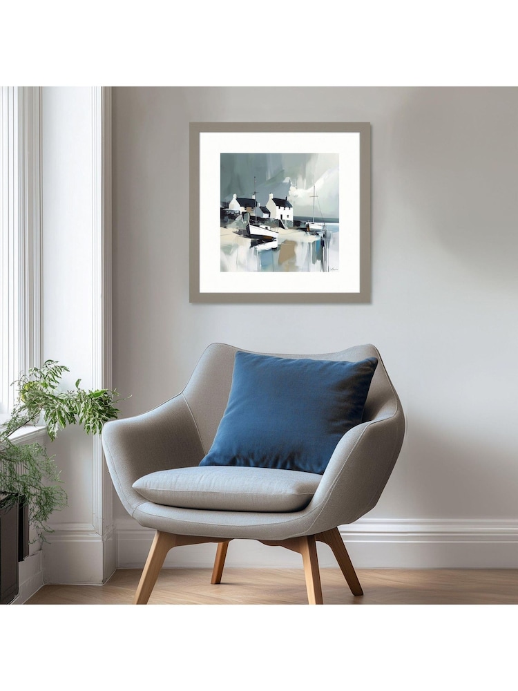 Art Marketing Blue Grey Sea Spirit Wall Art - Image 1 of 4 Art Marketing Blue Grey Sea Spirit Wall Art - Image 1 of 4