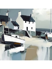 Art Marketing Blue Grey Sea Spirit Wall Art - Image 2 of 4