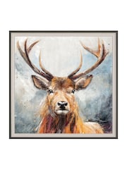 Art Marketing Blue Brown Small Looking On Wall Art - Image 3 of 3