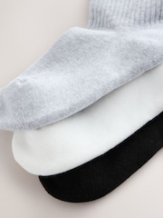Black White and Grey - Pack de 3 calcetines tobilleros con alto contenido en algodón y planta acolchada - Imagen 3 de 3