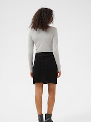 Kaffe Cotton KAkerstin A-Line Black Skirt - Image 3 of 6
