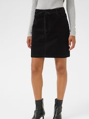 Kaffe Cotton KAkerstin A-Line Black Skirt - Image 4 of 6