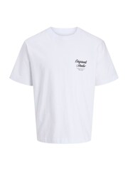 JACK & JONES White Back Print Relaxed Fit T-Shirt - Image 1 of 2