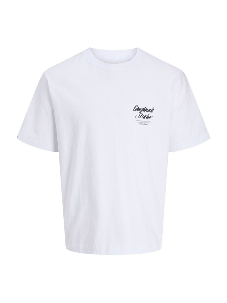 JACK & JONES White Back Print Relaxed Fit T-Shirt - Image 1 of 2