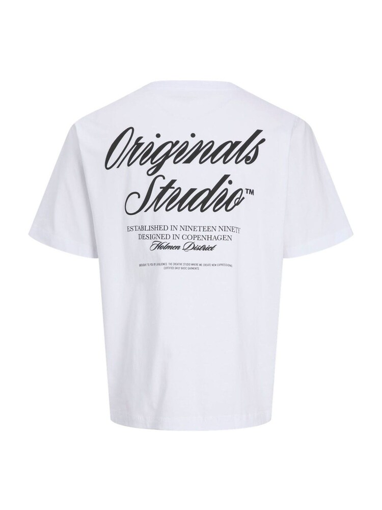 JACK & JONES White Back Print Relaxed Fit T-Shirt - Image 2 of 2