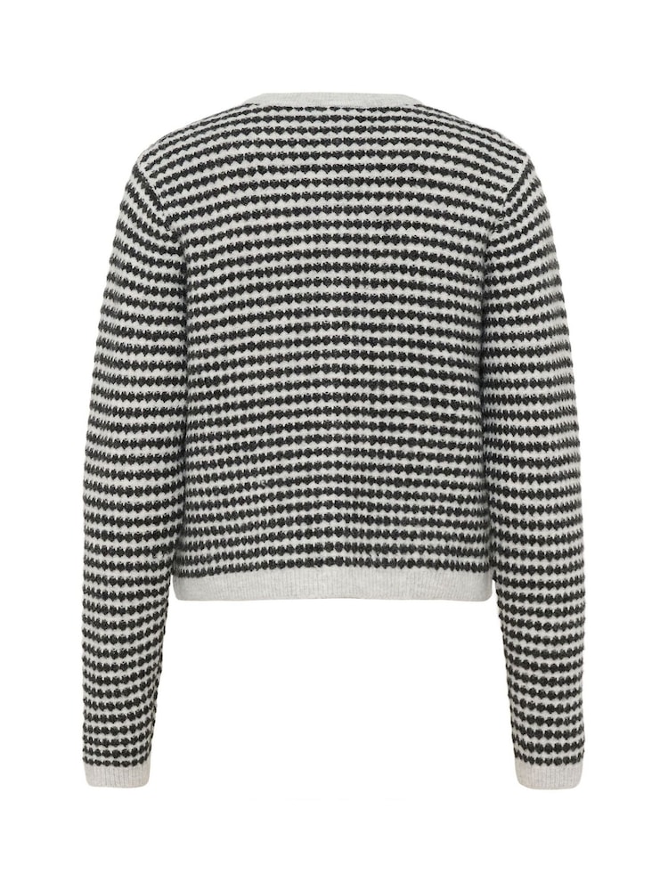 Kaffe Grey KAellery Long Sleeve Knit Cardigan - Image 6 of 6