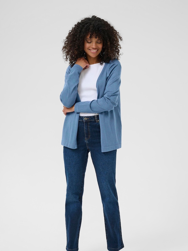 Kaffe Blue Fenia Astrid Long Sleeve Cardigan - Image 2 of 6