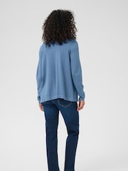 Kaffe Blue Fenia Astrid Long Sleeve Cardigan - Image 3 of 6