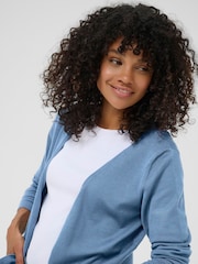 Kaffe Blue Fenia Astrid Long Sleeve Cardigan - Image 4 of 6