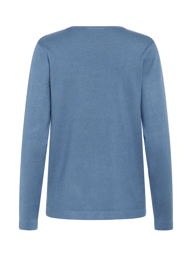 Kaffe Blue Fenia Astrid Long Sleeve Cardigan - Image 6 of 6