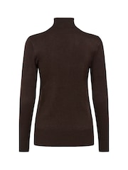 Kaffe Astrid Roll Neck Long Sleeve Brown Jumper - Image 6 of 6