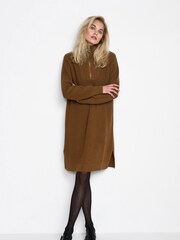 Kaffe KAlioa Long Sleeve Knit Brown Dress - Image 2 of 6