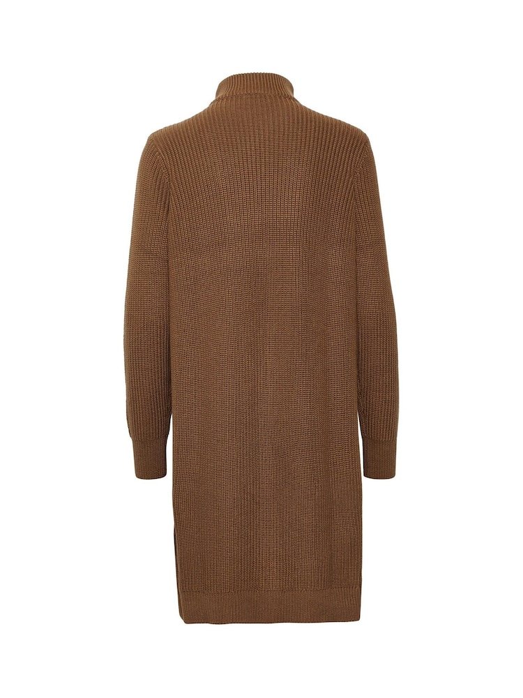 Kaffe KAlioa Long Sleeve Knit Brown Dress - Image 6 of 6 Kaffe KAlioa Long Sleeve Knit Brown Dress - Image 6 of 6