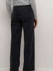 Kaffe Karla Wide Leg High Waisted Black Jeans - Image 3 of 6