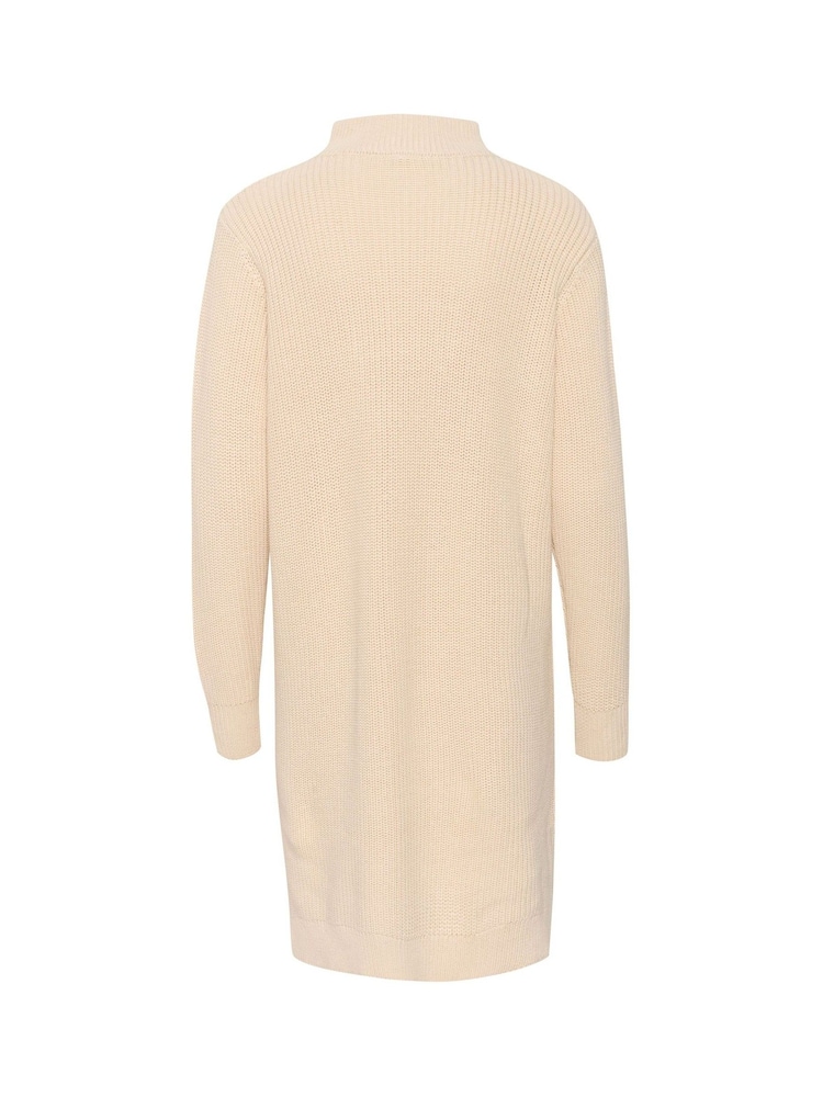 Kaffe Lioa Long Sleeves Zip Knit White Dress - Image 6 of 6