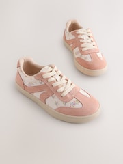Pink Floral Standard Fit (F) Retro Trainers - Image 1 of 5