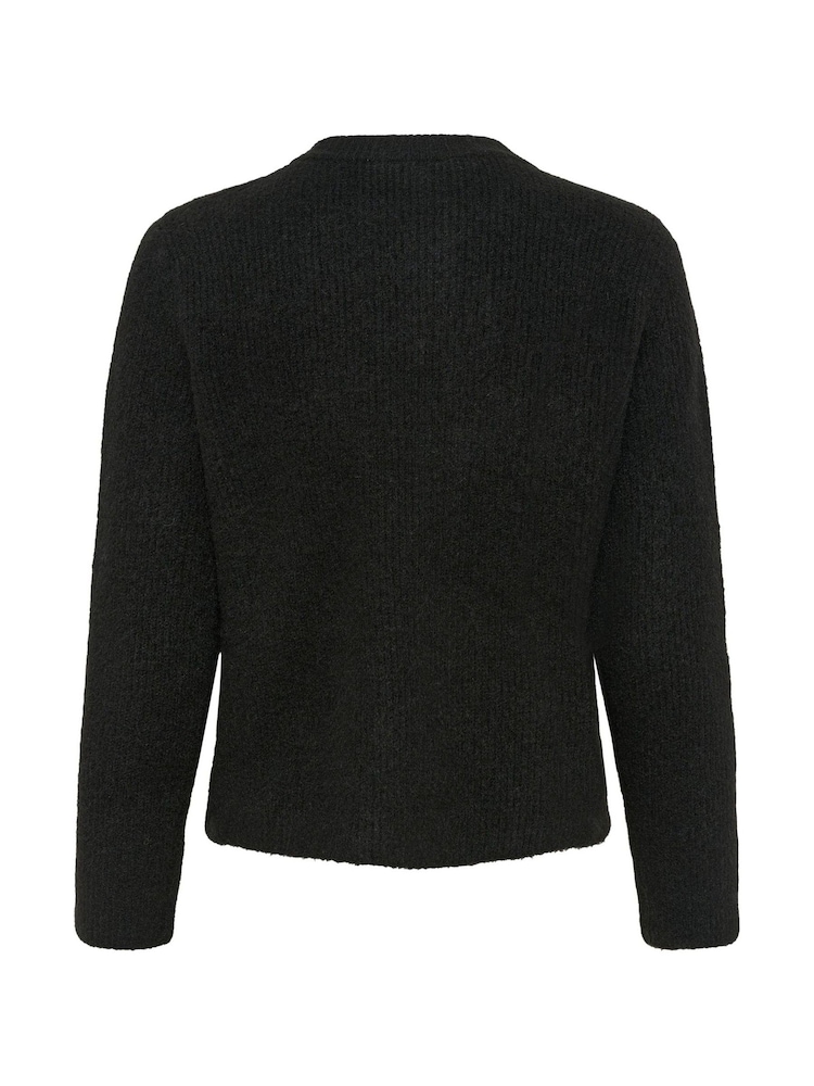 Kaffe Black May Bow Embellished Knit Cardigan - Image 6 of 6
