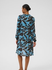 Kaffe Blue Lisette Amber Long Sleeve Dress - Image 2 of 6