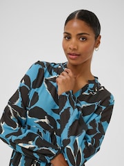 Kaffe Blue Lisette Amber Long Sleeve Dress - Image 4 of 6