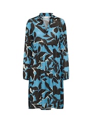 Kaffe Blue Lisette Amber Long Sleeve Dress - Image 5 of 6