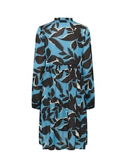 Kaffe Blue Lisette Amber Long Sleeve Dress - Image 6 of 6