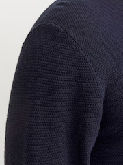 JACK & JONES Blue Relaxed Fit Crew Neck Knitted Jumper - Image 4 of 6