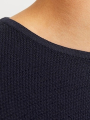 JACK & JONES Blue Relaxed Fit Crew Neck Knitted Jumper - Image 5 of 6