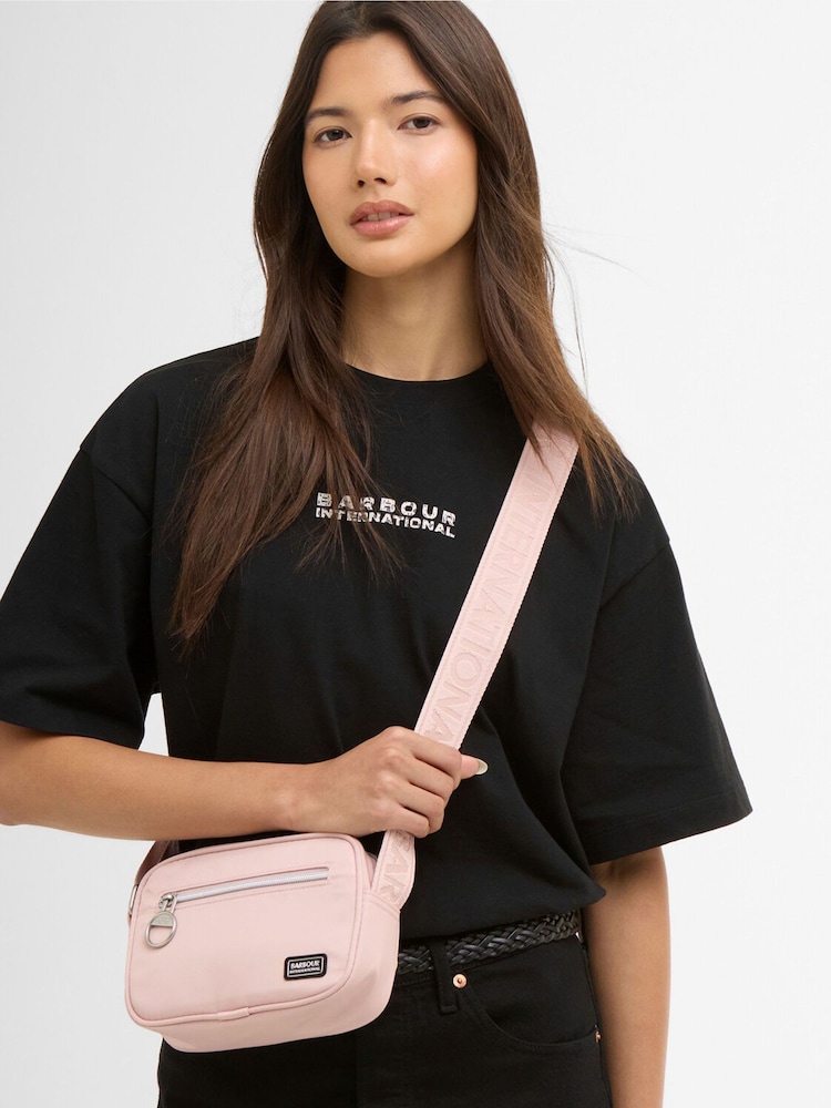 Barbour® International Light Pink Micro Qualify Crossbody Bag - Image 1 of 10