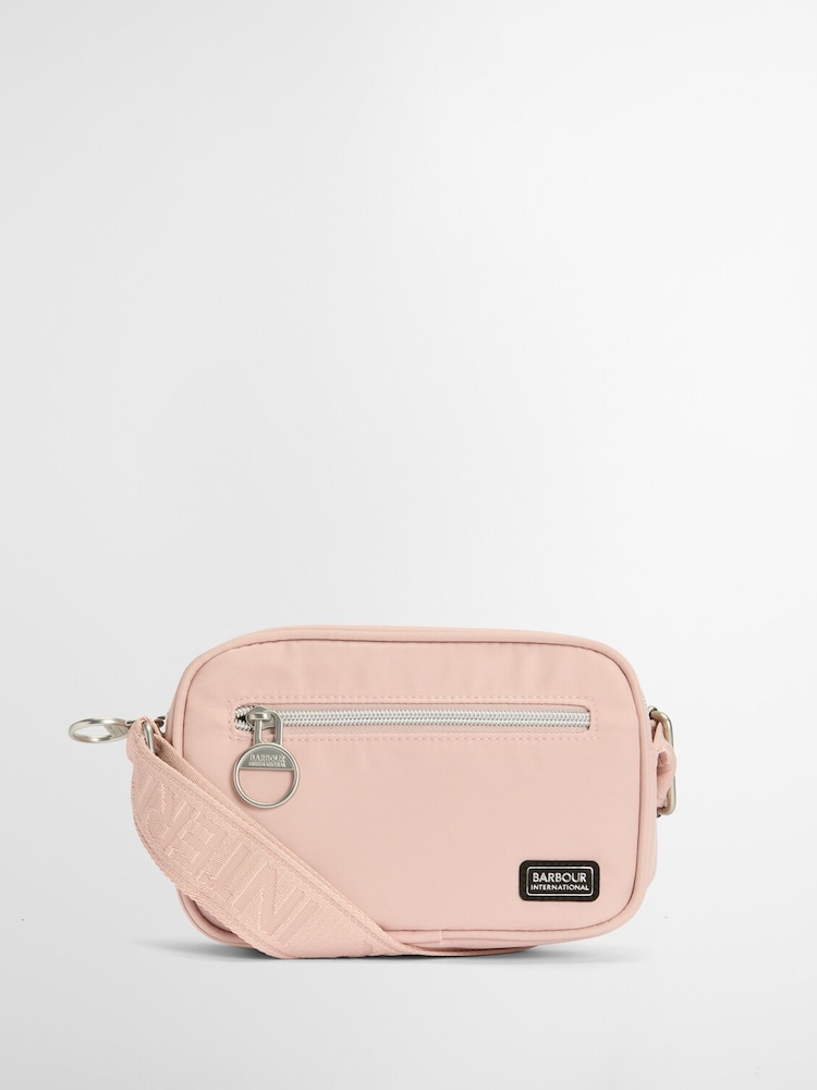 Barbour® International Light Pink Micro Qualify Crossbody Bag - Image 2 of 10