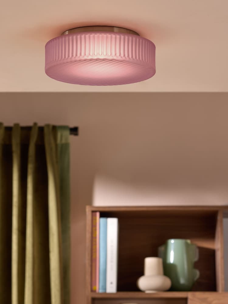 MADE.COM Pink Alma Flush Light - Image 1 of 5