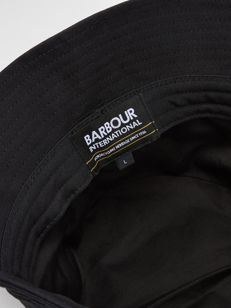 Barbour® International Black Norton Drill Bucket Hat - Image 4 of 4