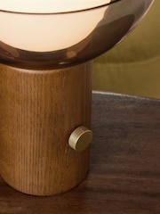 MADE.COM Dark Wood Layla Table Lamp - Image 3 of 5