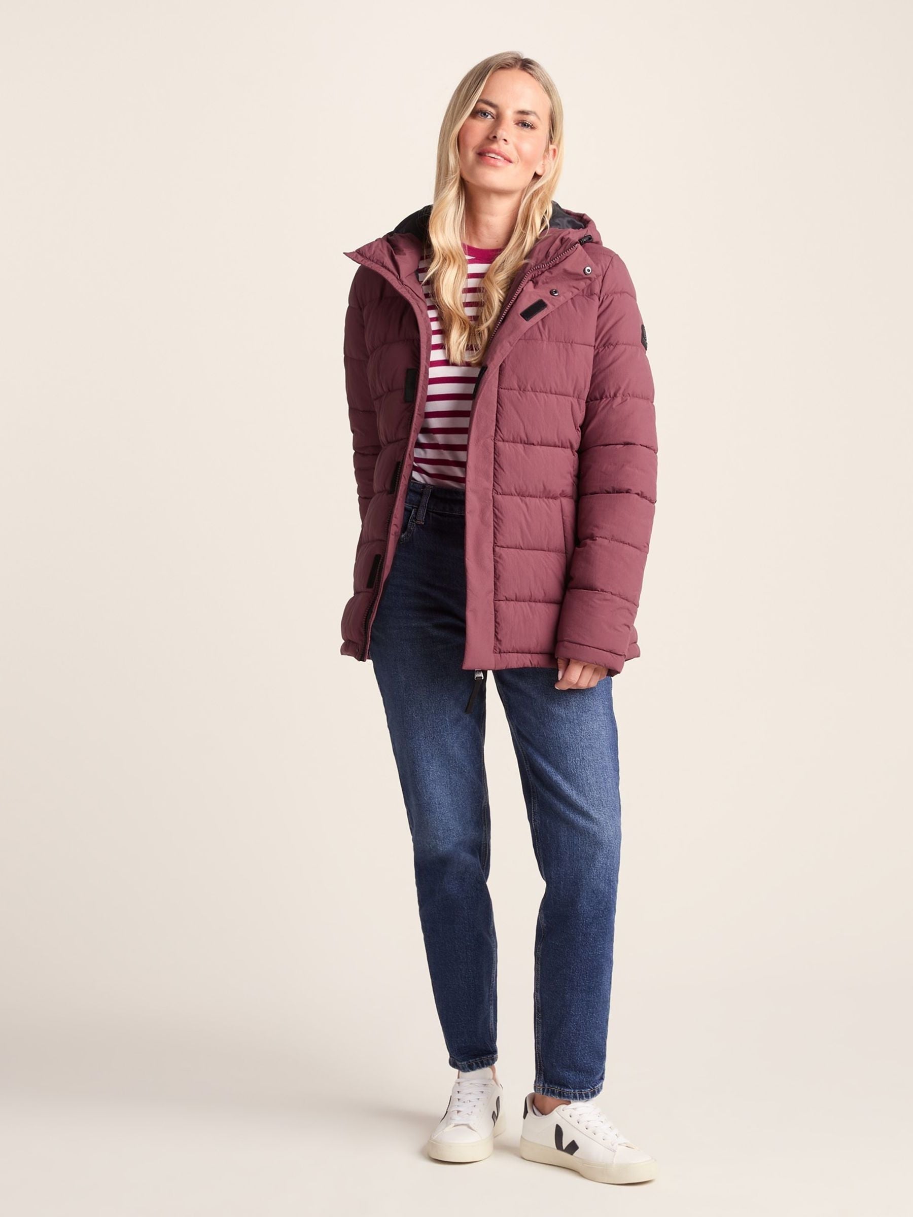 Tog24 Women's Burgundy 'Sleight' Short Insulated Parka In | : Size 24 - Image 4