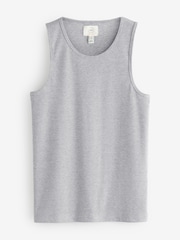 River Island Grey Muscle Fit Rib Vests 3 Pack - Image 2 of 4