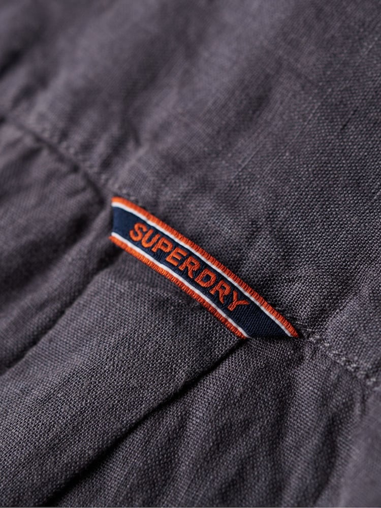 Camisa de linho casual oversized de manga comprida Superdry - Imagem 6 de 6