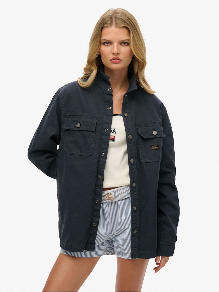 Superdry Oversized Canvas Workwear Overshirt - Imagem 1 de 5