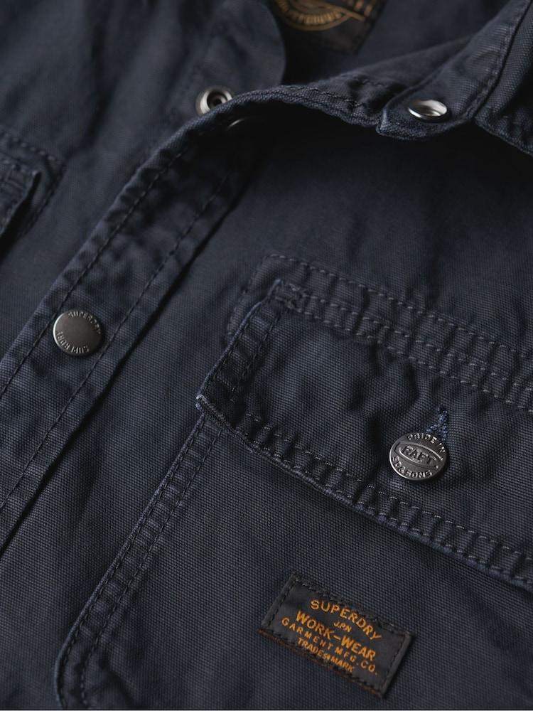 Superdry Oversized Canvas Workwear Overshirt - Imagem 5 de 5