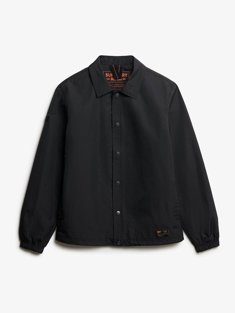 Superdry Black Oversized Surplus Otto Coach Jacket - Image 3 of 3