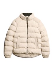 Superdry Cream Oversized Sports Puffer Jacket - Image 5 of 5