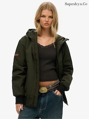 Superdry Light green Oversized Nylon Harrington Jacket - Image 1 of 10