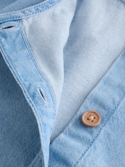 Blue Denim Button Through Short Sleeve Dress (3-16yrs) - Image 7 of 10