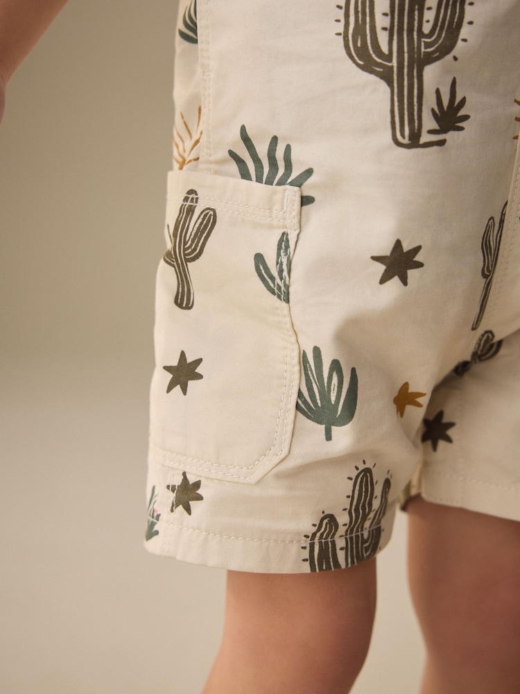 Neutral Cactus Print Dungarees (3mths-7yrs) - Image 4 of 4