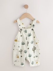 Neutral Cactus Print Dungarees (3mths-7yrs) - Image 5 of 8