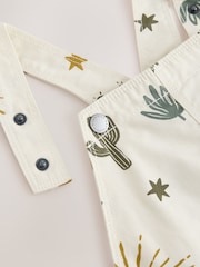 Neutral Cactus Print Dungarees (3mths-7yrs) - Image 8 of 8