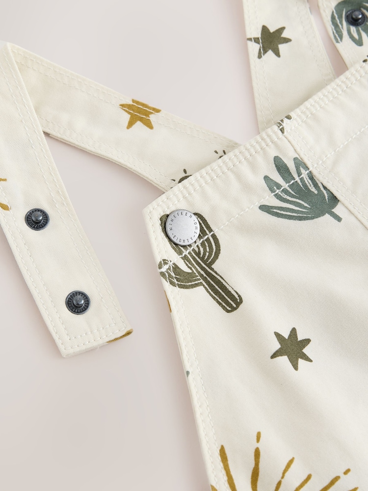 Neutral Cactus Print Dungarees (3mths-7yrs) - Image 8 of 8 Neutral Cactus Print Dungarees (3mths-7yrs) - Image 8 of 8