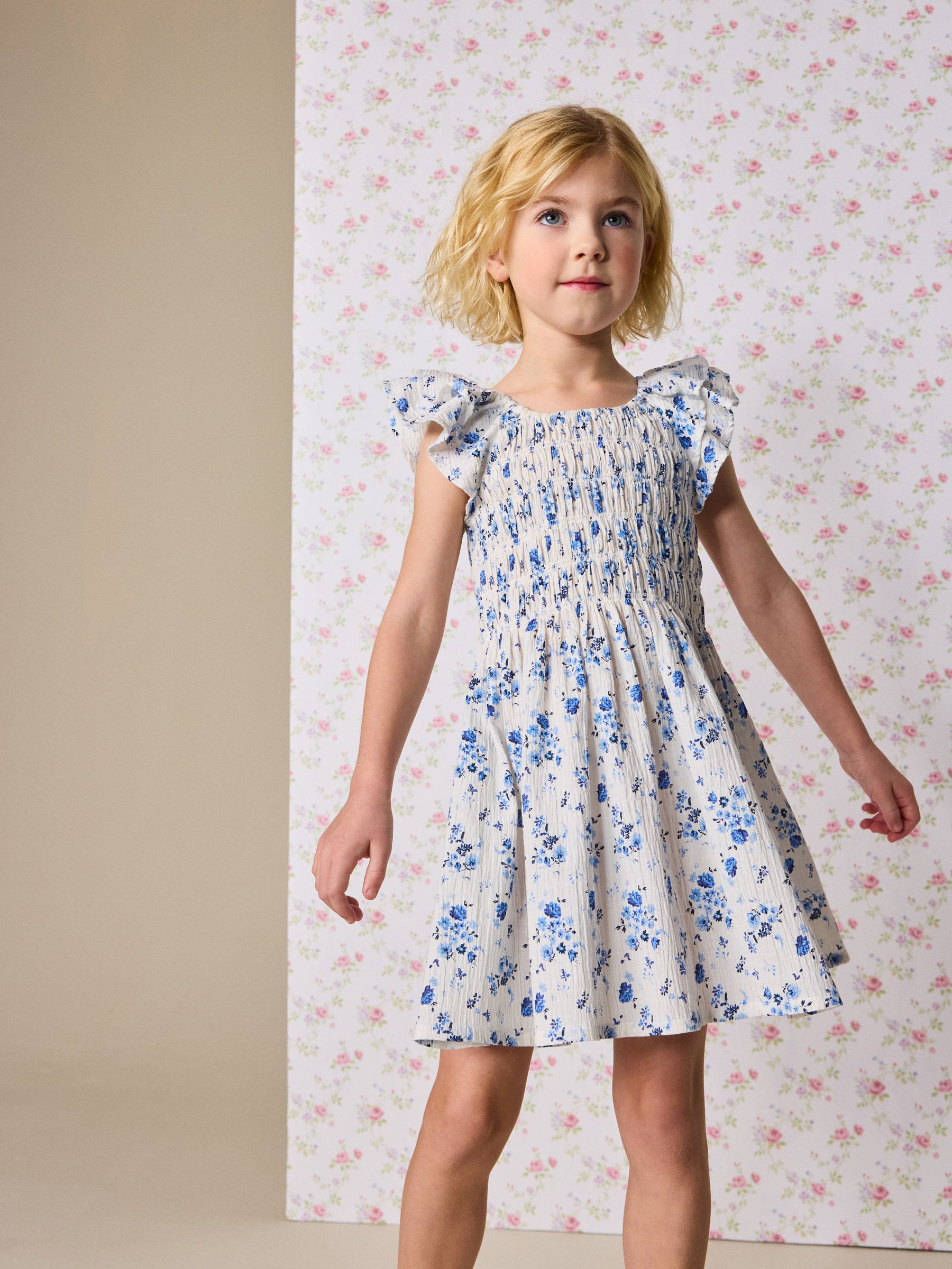 girls blue floral dress Seraphina Sleeveless Dusty Flower Girl it is both elegant and comfortable. FBZ Flowers By Zoe Girls