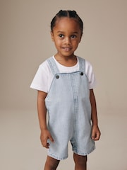 Light Blue Denim Dungarees (3mths-7yrs) - Image 1 of 2