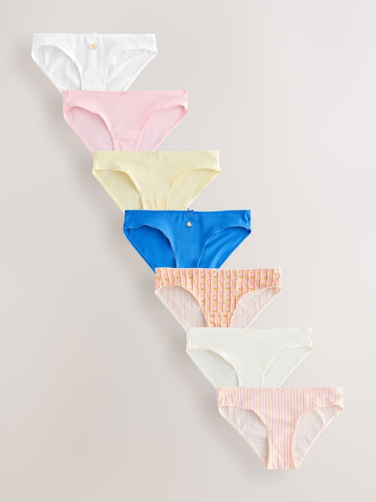 Bananas Bikini Cotton Rich Knickers 7 Pack - Image 1 of 13